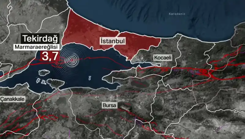 Marmara Denizi'nde Beklenmedik Deprem: 3,7 Büyüklüğünde Şok Etkisi Yaratıyor