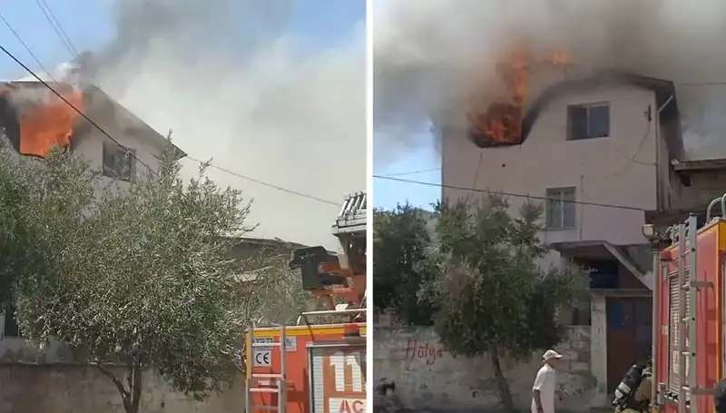 Hatay'da Alevler İçinde Kalan Evde 3 Yaşındaki Çocuk Hastaneye Kaldırıldı